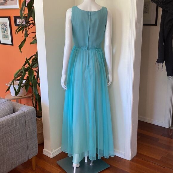 Vintage Jack Bryan 1960's Blue Chiffon Gown - Picture 7 of 11